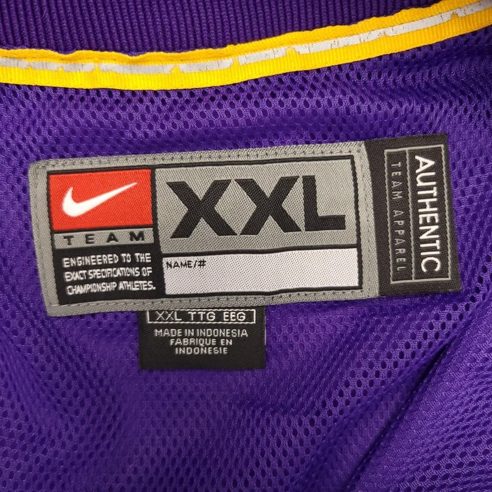 LSU Tigers Jacket Mens 2XL‎ Purple NCAA Football Nike Quarter Zip Pullover